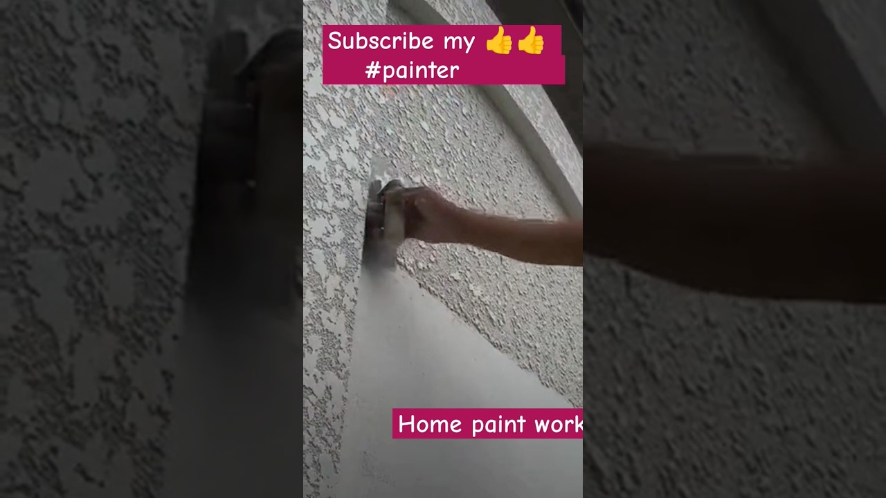Wall Texture Design Spray Finish & Steel Trwol design #shorts #ytshorts #home #workout #new #art