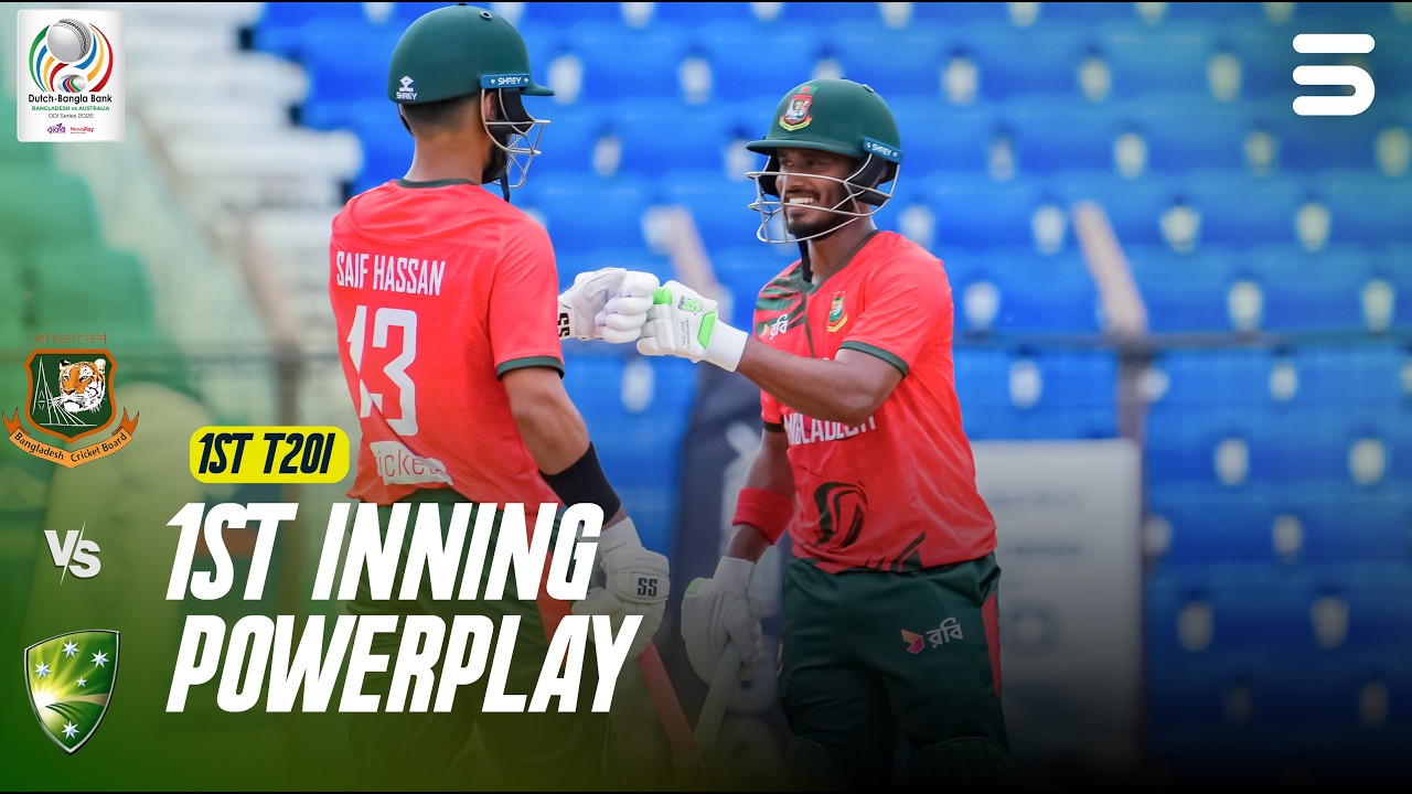 1st Innings Powerplay | Bangladesh vs Australia | Match 01 | T20i  Series 2026 | M9K1U