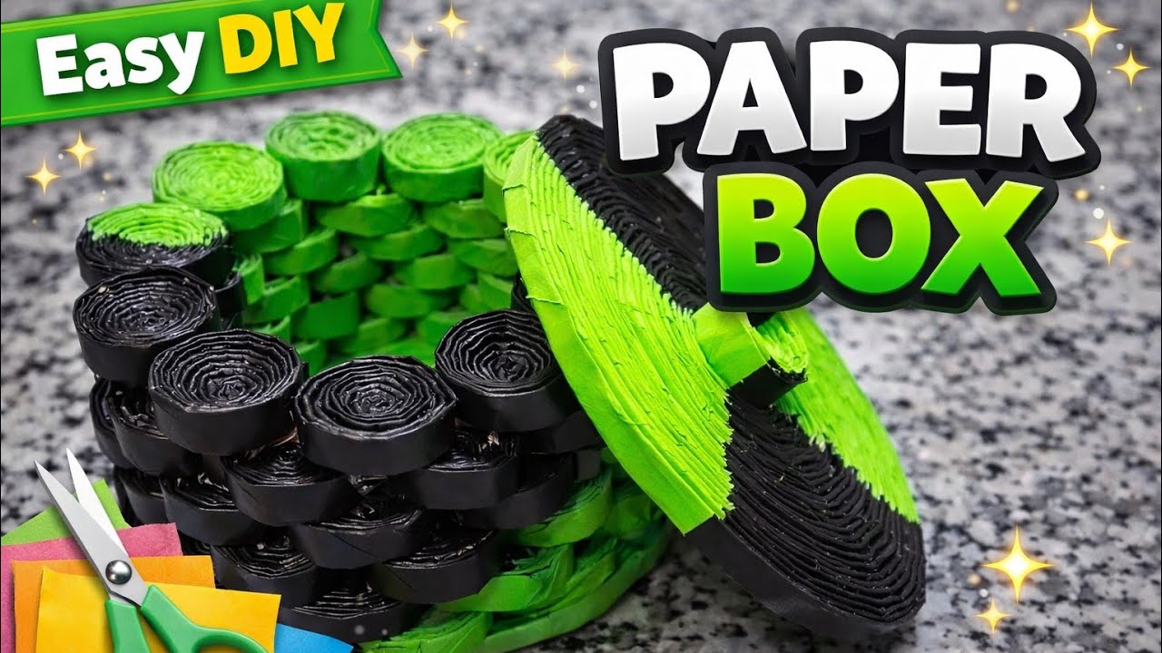 Easy Diy Paper Box | Beautiful Handmade Paper Box | Easy Paper Craft Storage Box Tutorial