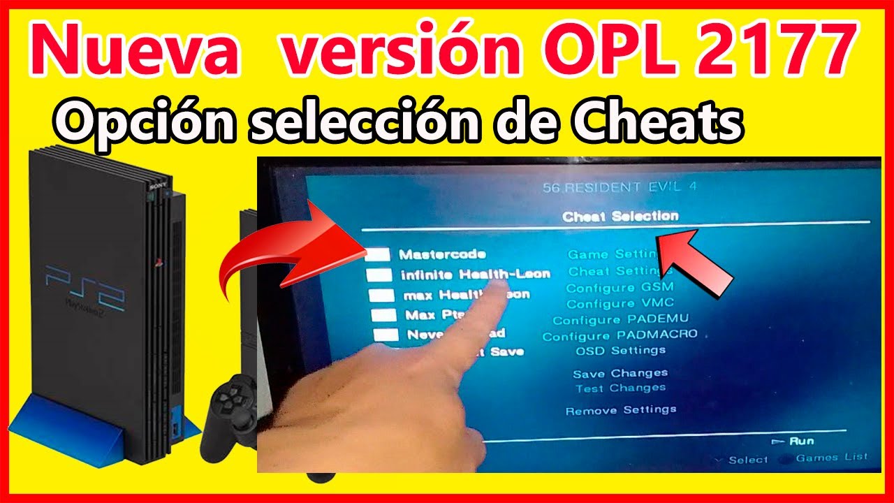 💥NUEVA VERSIÓN DEL OPL 2177 Novedades 🔴nuevo NUEVO MENÚ PARA CHEATS PS2