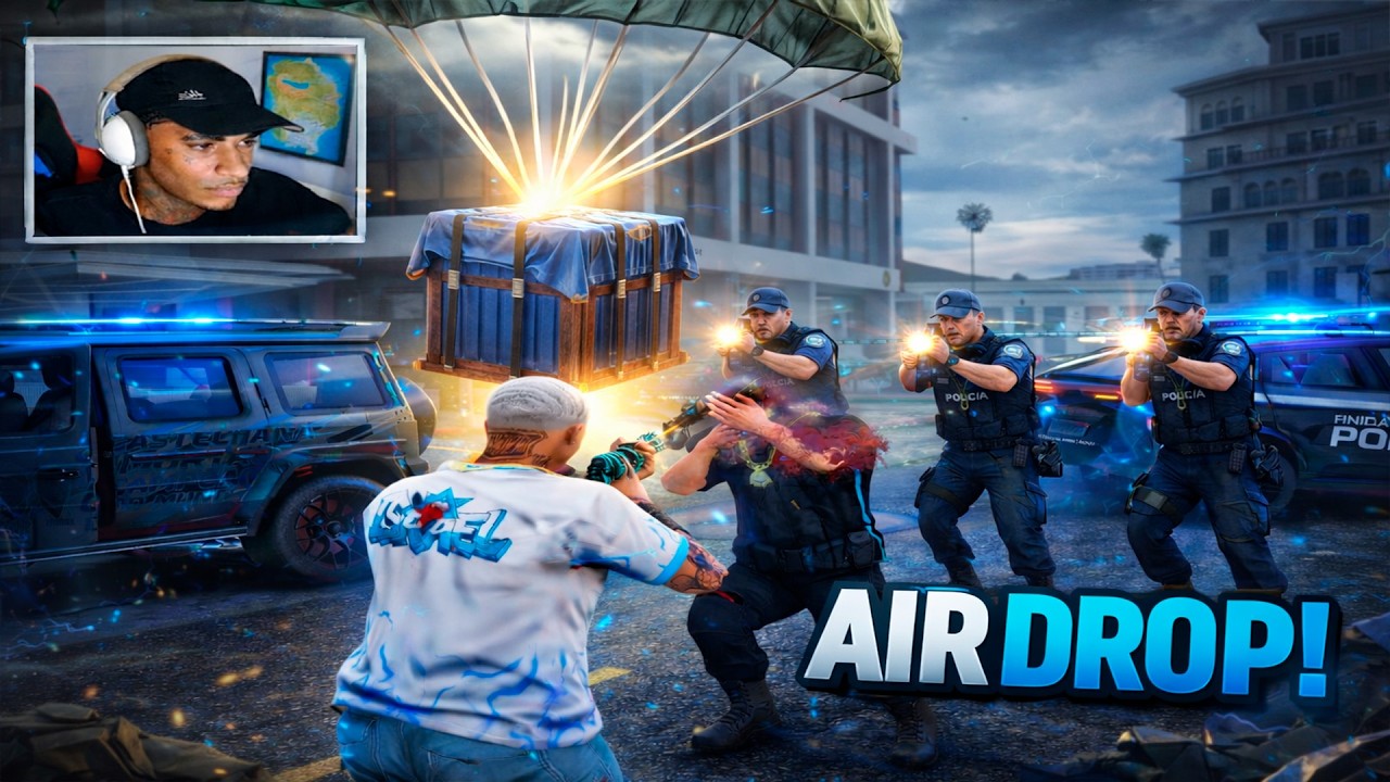 Solo VS Todos AIRDROP Sozinho com WEBCAM no GTA RP