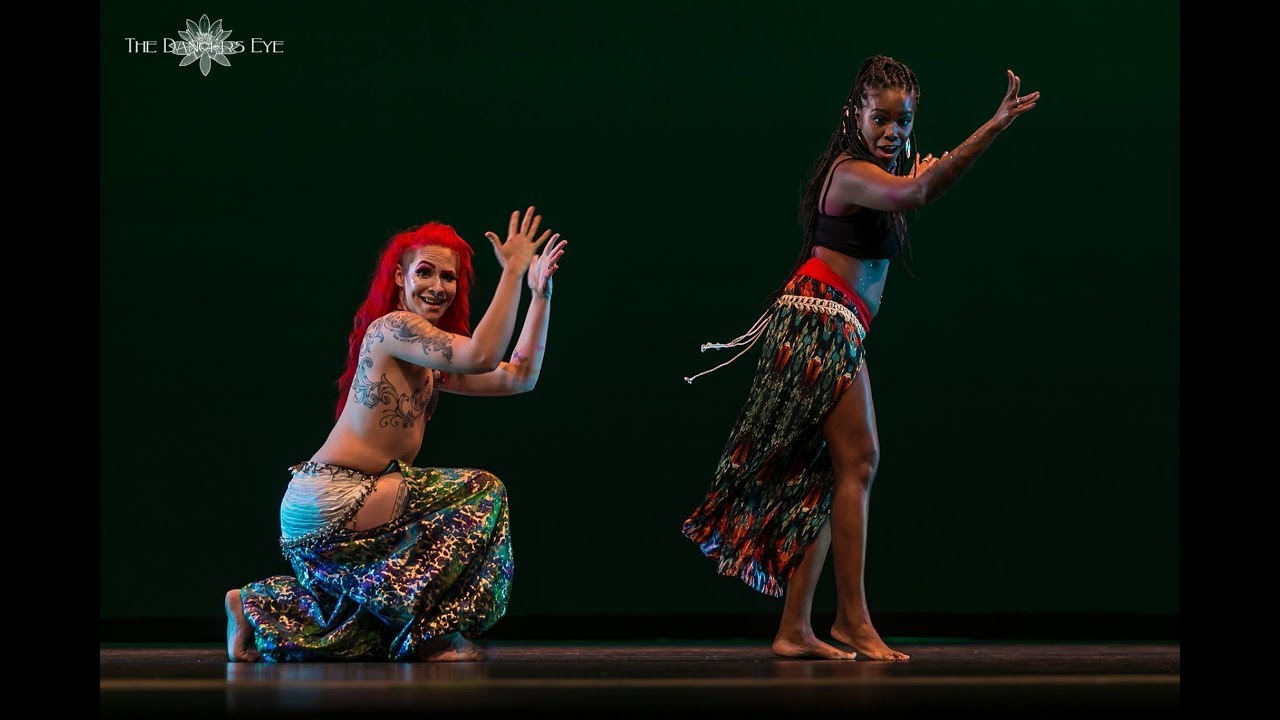 Mahogany & Drake von Trapp, West African/Belly Dance Fusion Duet, Bayou Belly Fest 2018 | "Ferrari"