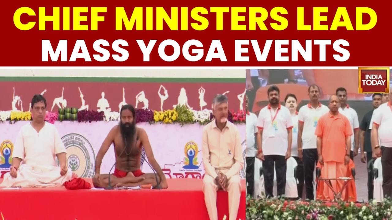 YOGA DAY 2026: Andhra Pradesh CM Joins Yoga Guru As UP CM Dons Saffron For Yoga Day | CM Yogi News