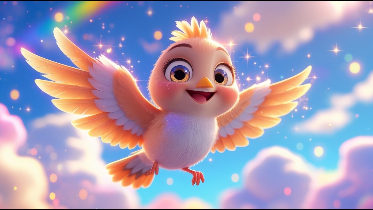 Little Sparrow Flies in the Sky | Fun Nursery Rhyme | Rhyme Land
