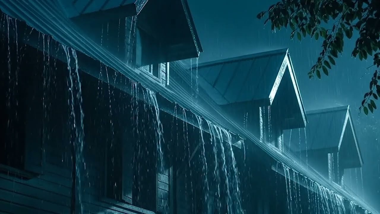 Stop Overthinking Now with Heavy Rain & Aggressive Thunder on Old Metal Roof
