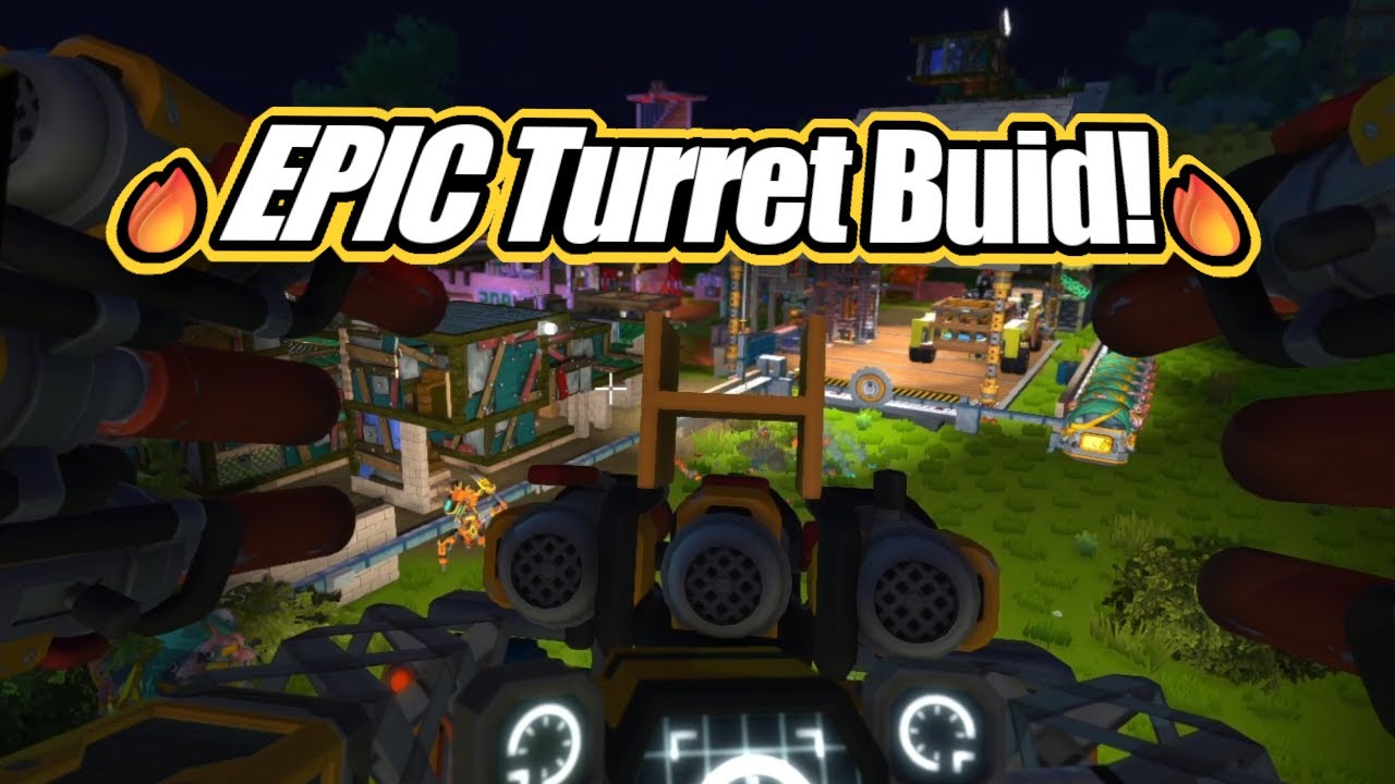 Manned Turret Build Guide! | EPIC Manned Spud Gun vs Raid Bots (Scrap Mechanic Ep 27)