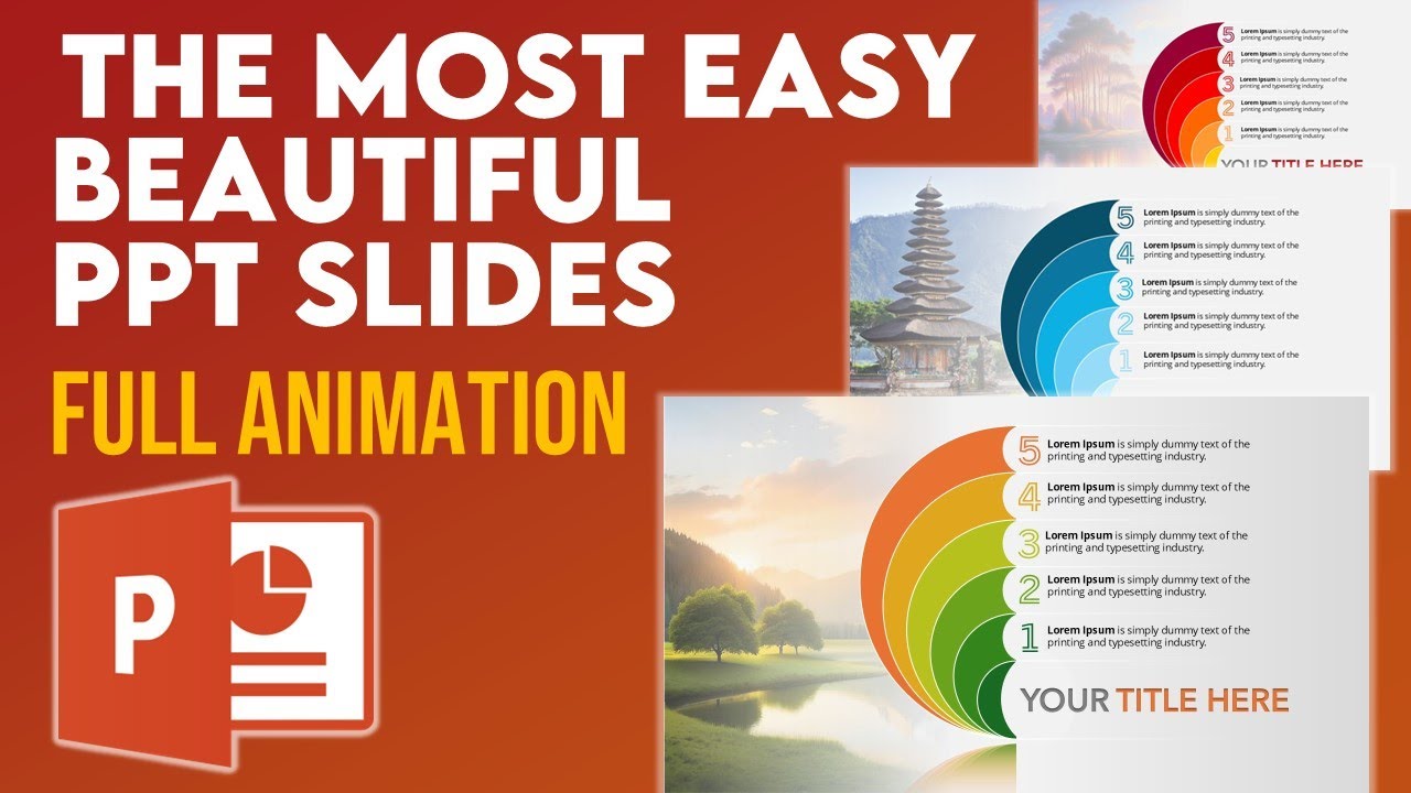 The Most Easy Beautiful PPT Slides Full Animation
