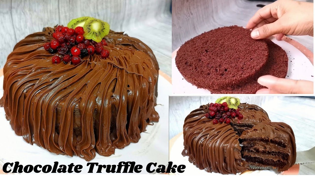 Chocolate Truffle Cake.Easy Chocolate Cake Recipe. Perfect Truffle Cake