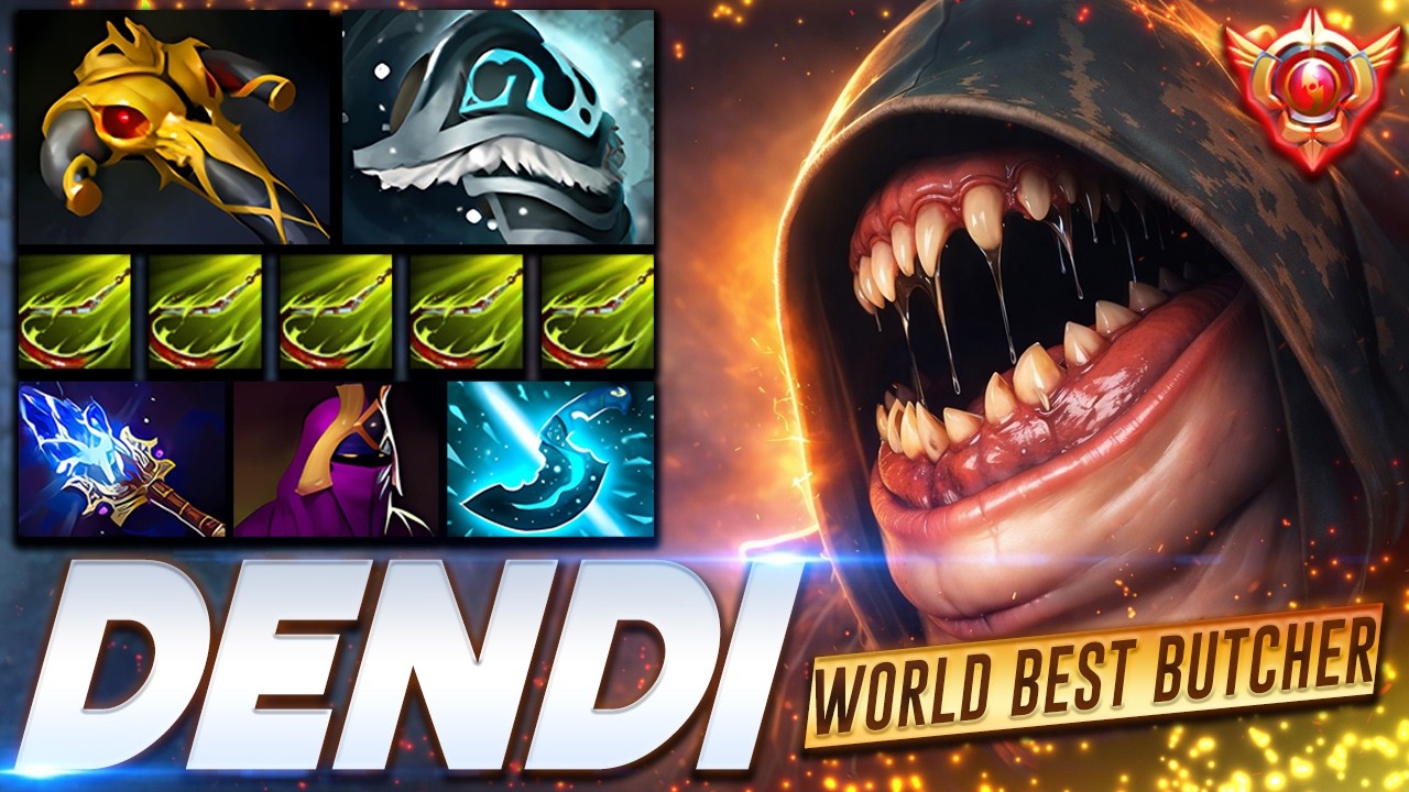 Dendi Pudge - WORLD BEST BUTCHER - Dota 2 Pro Gameplay [Watch & Learn]