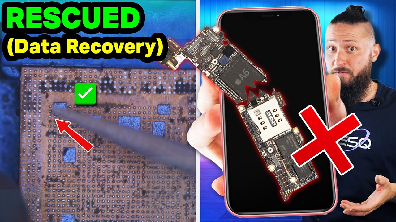iPhone XR Data Recovery - Broken Logicboard - RESQ Microsoldering Show - How To Recover Data