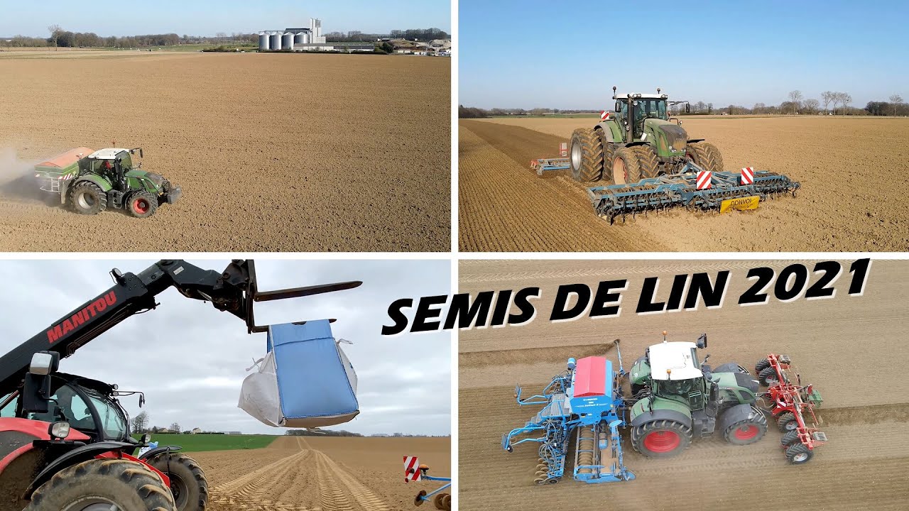 Un chantier de semis de lin 2021 tout en Fendt!! 😎