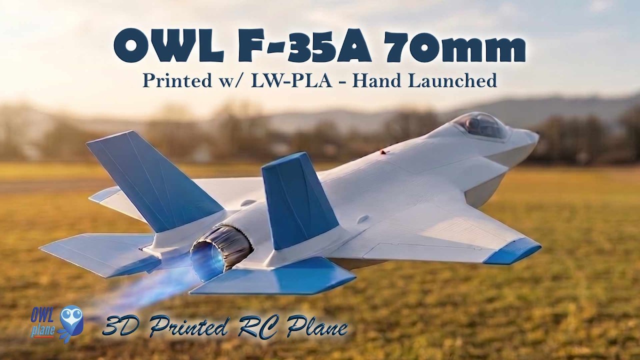 OWL F-35A - 70mm 6s EDF - printed w/ LW-PLA - Catapult Launcher