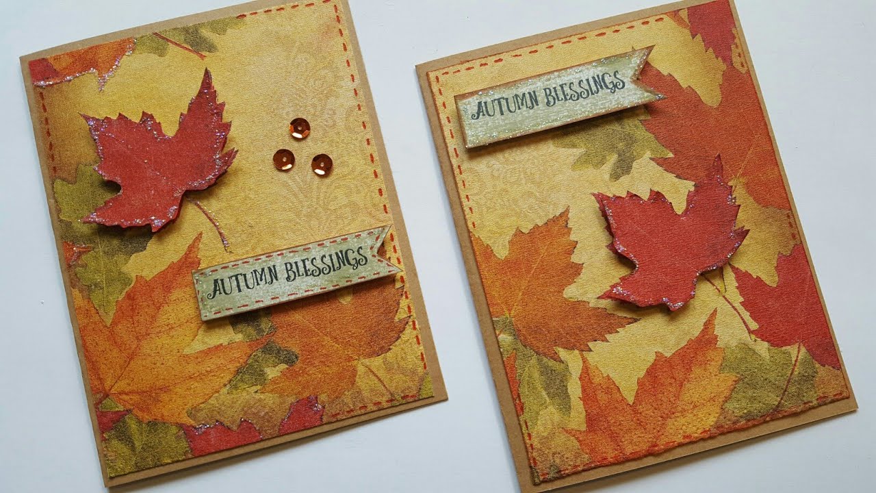 DIY NAPKIN CARDS | CRAFTS FOR FALL SEASON | CARDMAKING IDEAS