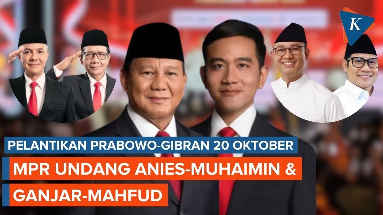 MPR Undang Anies-Muhaimin dan Ganjar-Mahfud Hadiri Pelantikan Prabowo-Gibran