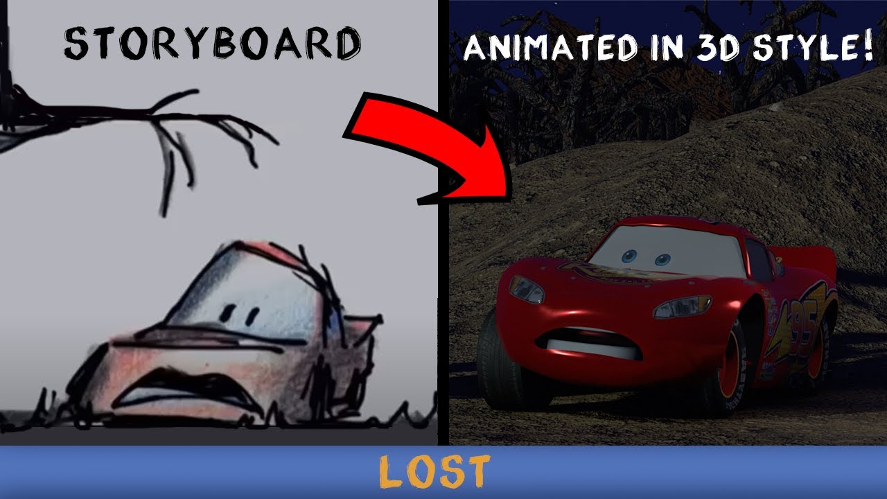Lost - Cars 1 deleted scene 3d remake | Perdido