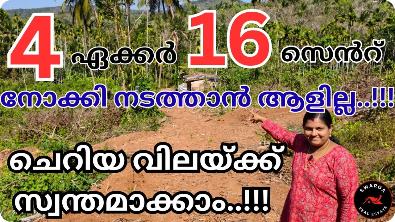 845: നോക്കാൻ ആളില്ല..!!! 4 ഏക്കർ 16 സെൻറ് സ്ഥലം വിൽപ്പനയ്ക്ക്...