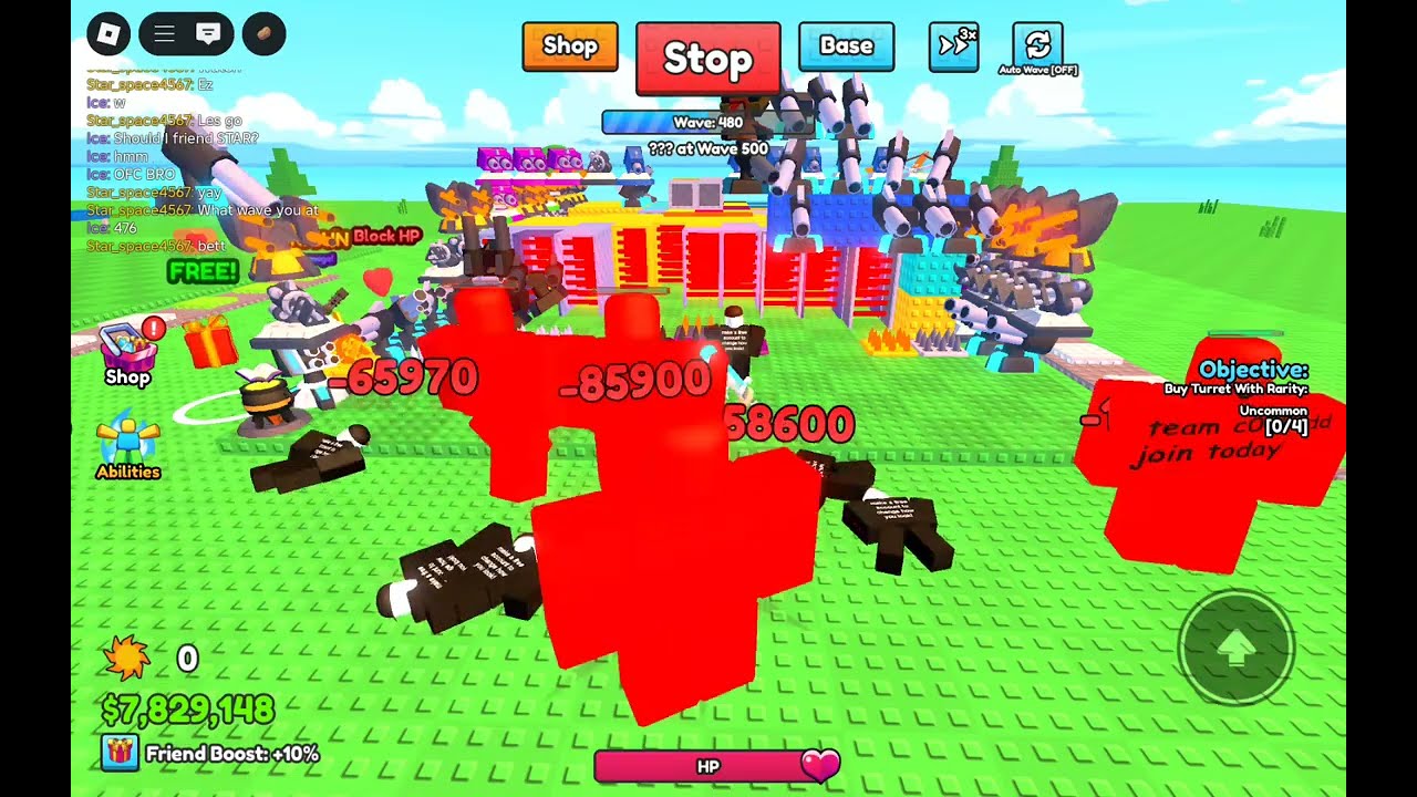 550 waves in build your base!