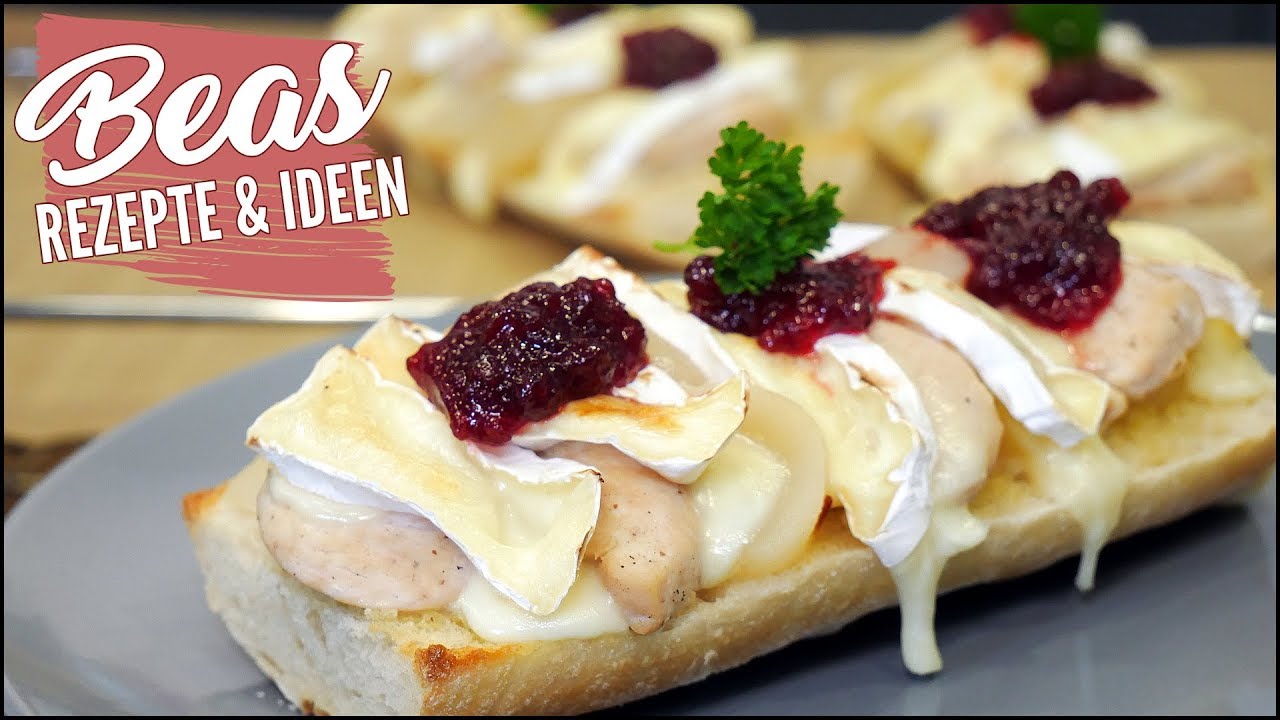 Überbackene Hähnchen Baguettes - schnelle Party Baguettes