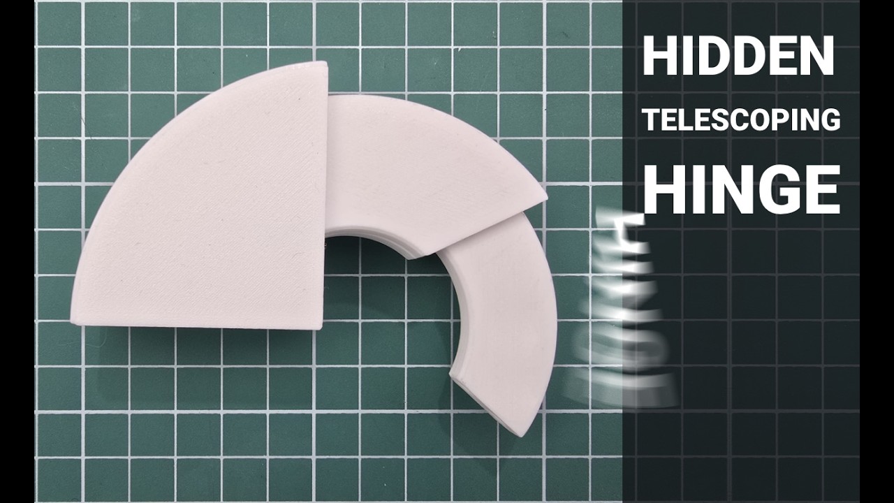 3d Printed Telescoping Hidden (throwing) cabinet door hinge for IKEA LACK Enclosure