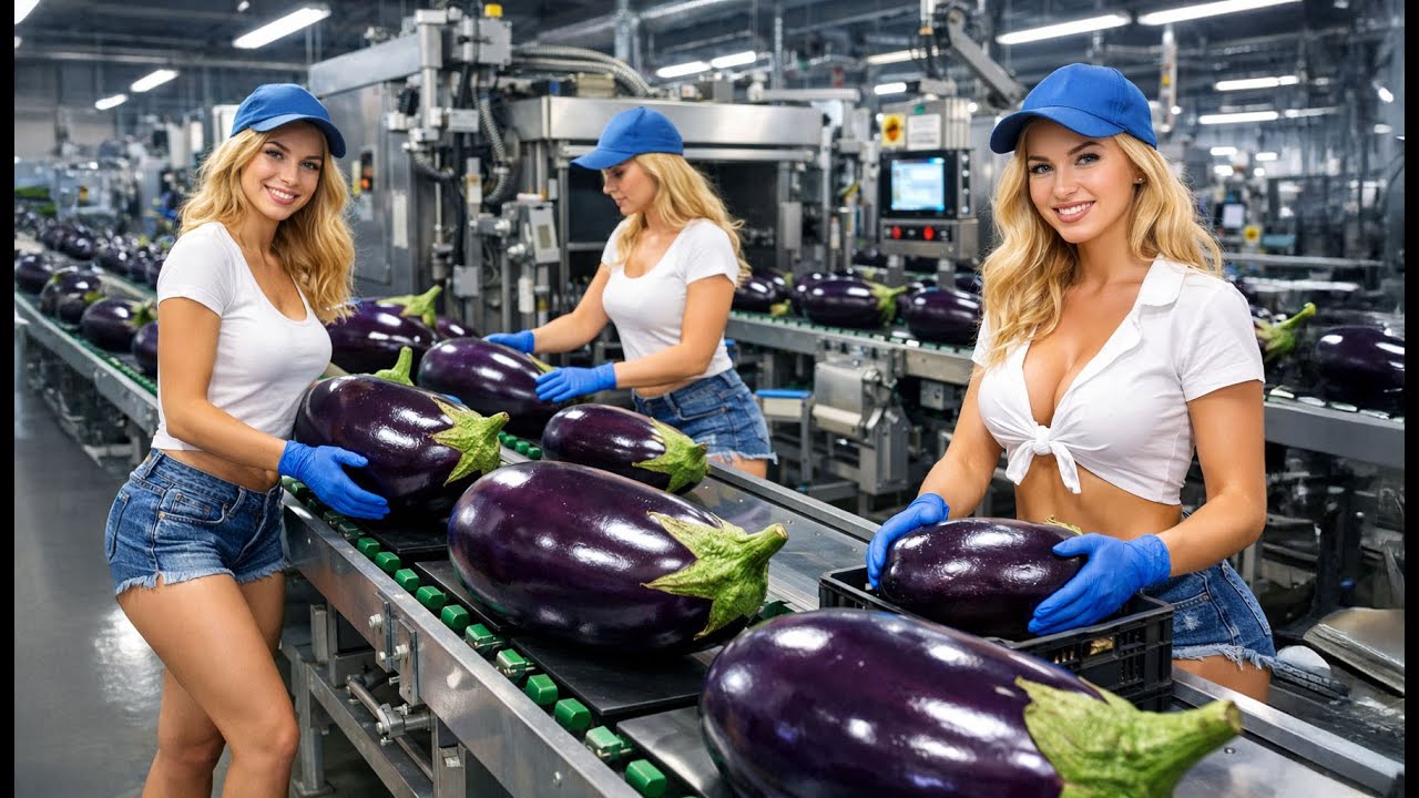 Inside the Eggplant Factory: From Fresh Harvest to Premium Eggplant Extract (Full Process)