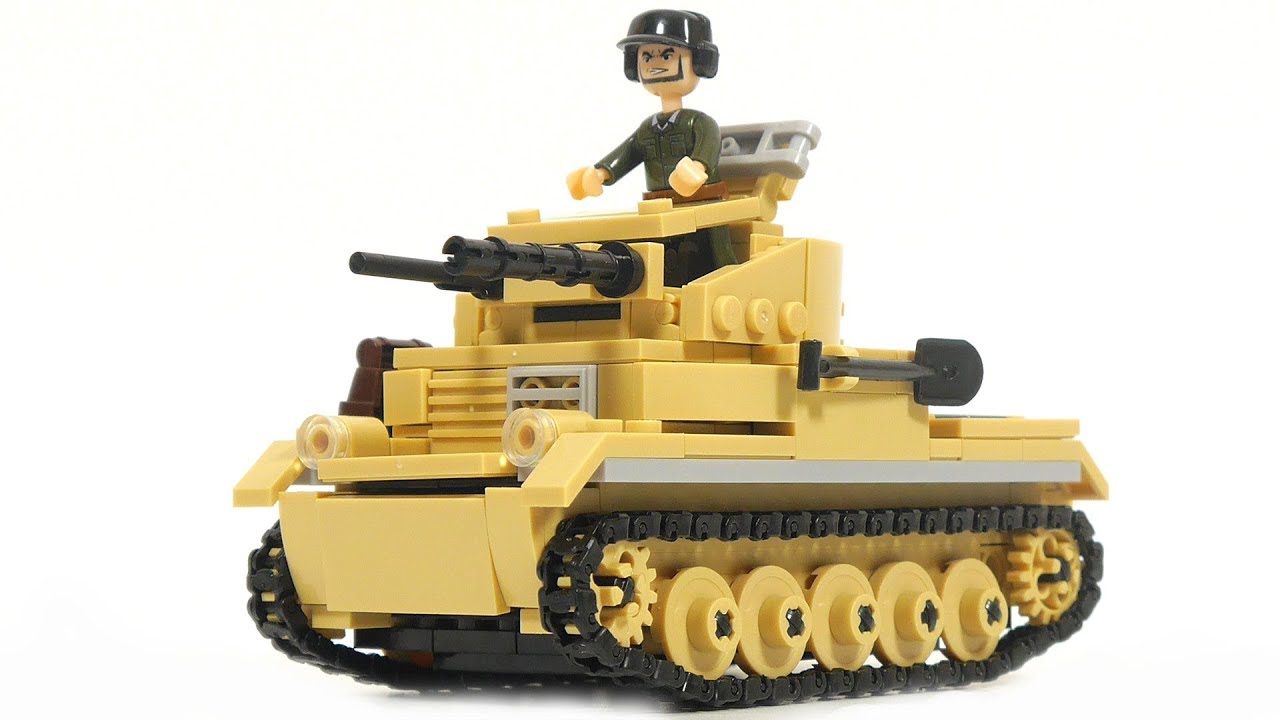 Build Your Own Lego Tank: Unboxing Sluban WWII M38-B0691 tank PzKpfw II