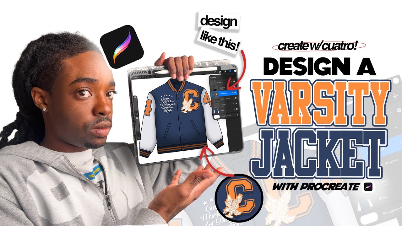 Использование PROCREATE для проектирования одежды &mdash; издание Varsity Jacket!