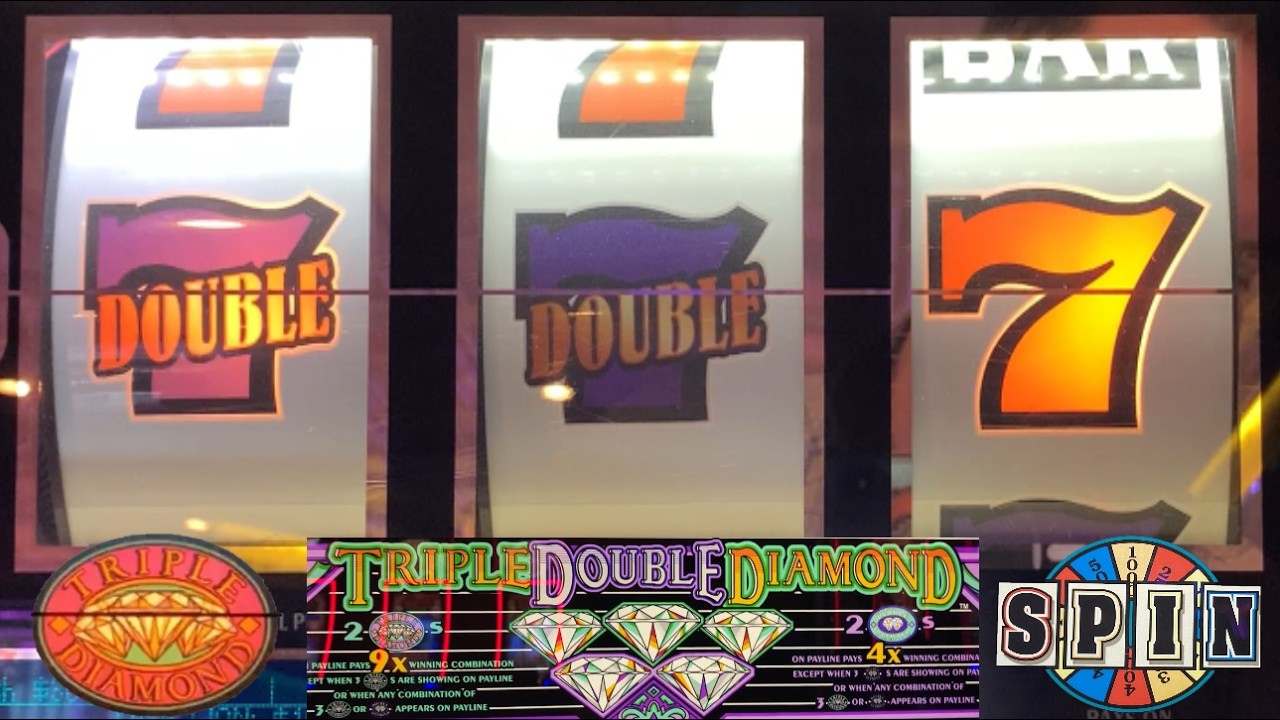 Double Gold was HOT, but why is that third 7 so big! lol Triple Double Diamond + Wheel of Fortune! 