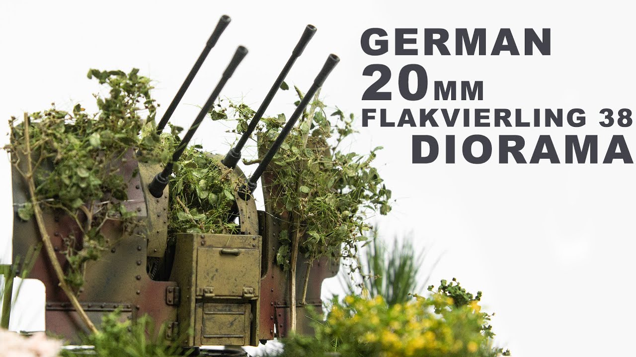 Немецкая зенитная пушка времен Второй мировой войны - Tamiya 1/35 20 мм Flakvierling