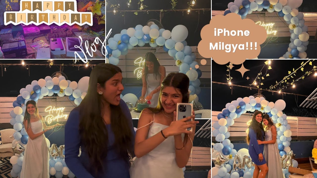 BIRTHDAY PAR IPHONE GIFT!!!🥹🩵✨|Aradhya Singh|