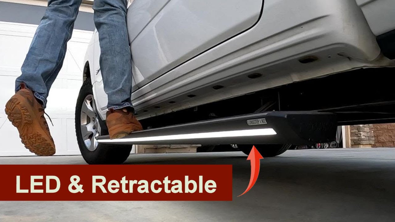 RAM Truck Running Boards - LED and Retractable