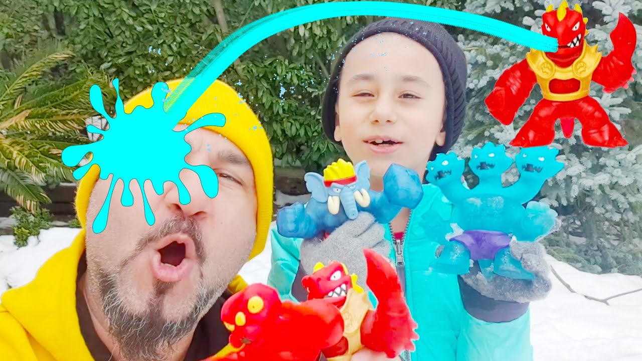 AĞZINDAN SU FIŞKIRTAN ESNEK GOOJİTZU KAHRAMANLARI! KARDA SICAK-SOĞUK OYNADIK