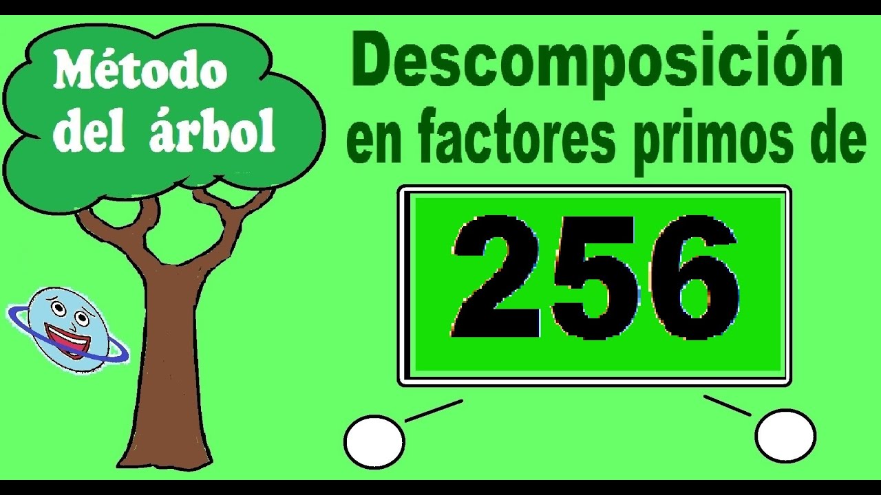 Descomposición en factores primos de 256. Descomponer 256 en factores primos ( método del árbol ).