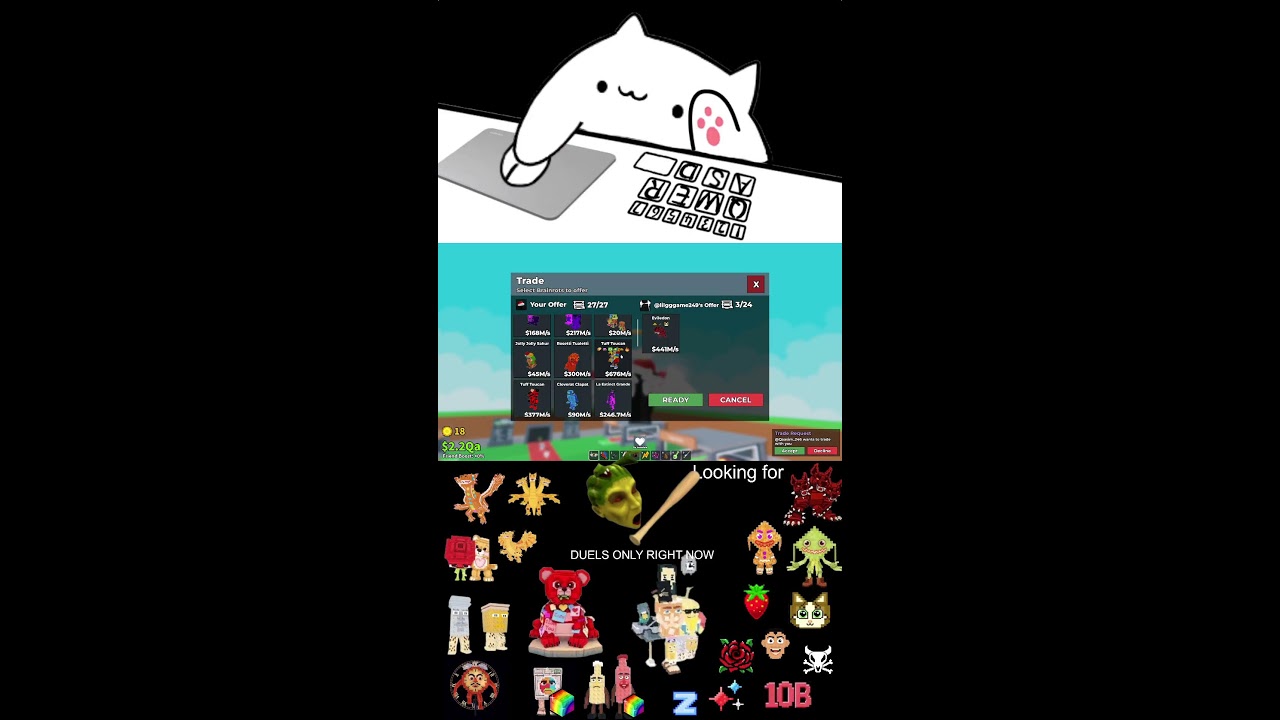 Trading and PVPing in sab