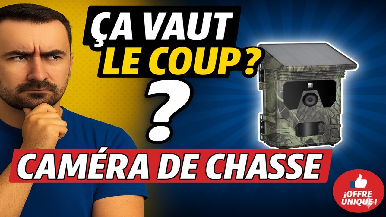 Caméra de Chasse Solaire WOLFANG WT02 🌙 Surveillez Votre Terrain ou Filmez la Faune Nocturne en 4K
