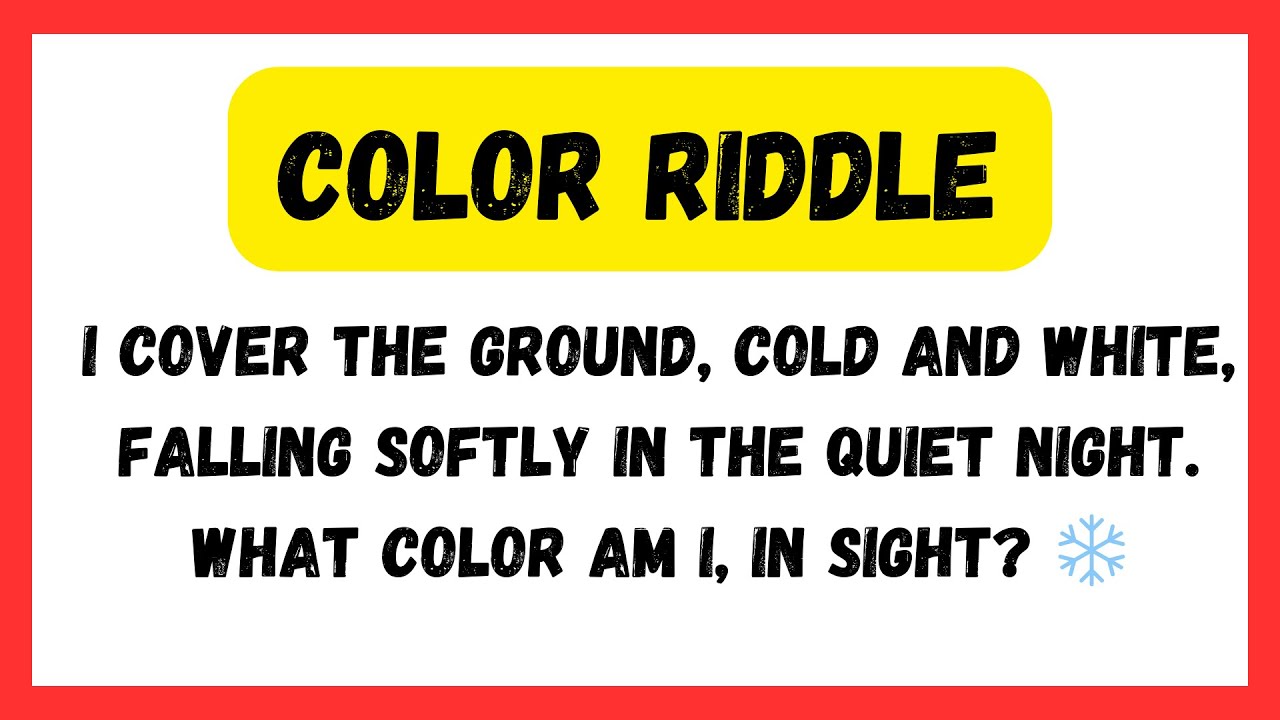 &ldquo;Can You Solve These 20 Color Riddles? | Fun and Tricky Color Quiz Challenge | Brainy Buzz&rdquo;