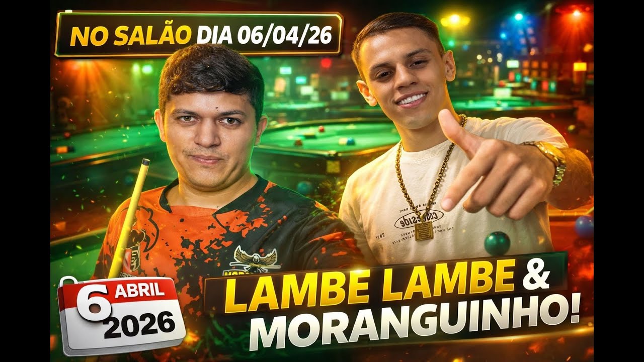 Lambe Lambe e Moranguinho no salao #sinucaaovivo #sinuca