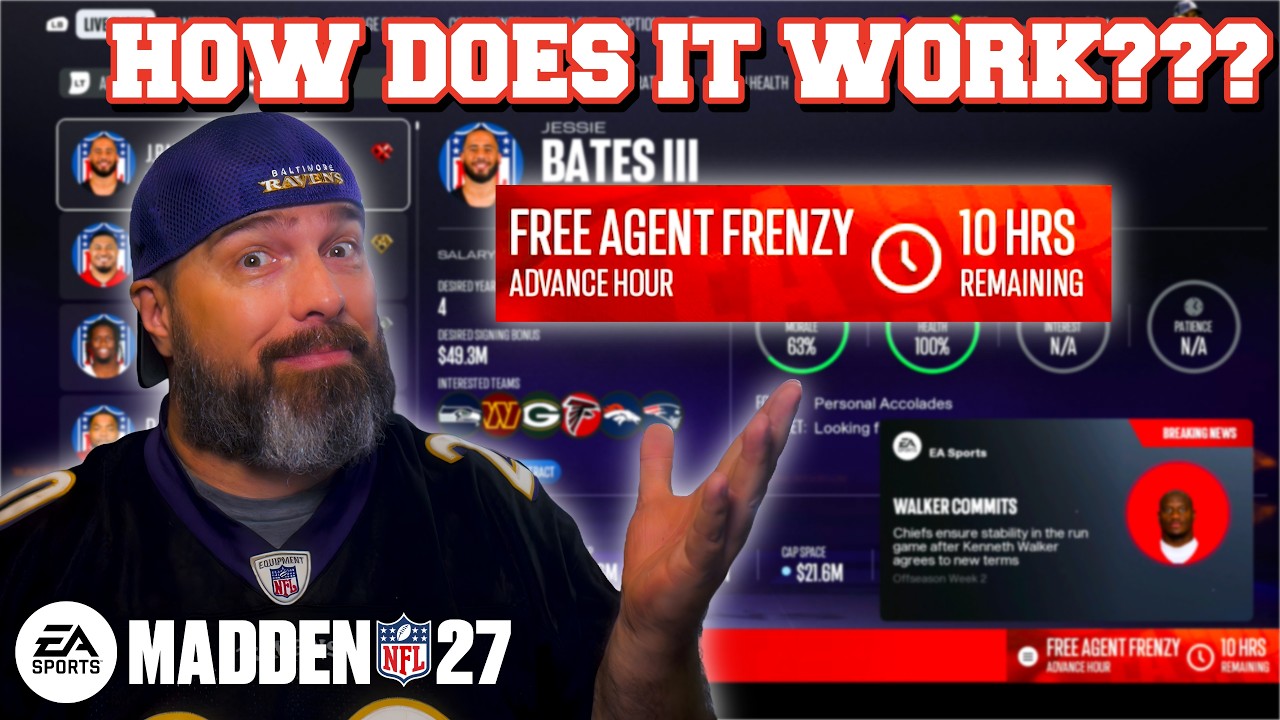 Как работает режим Free Agent Frenzy в Madden 27 Franchise