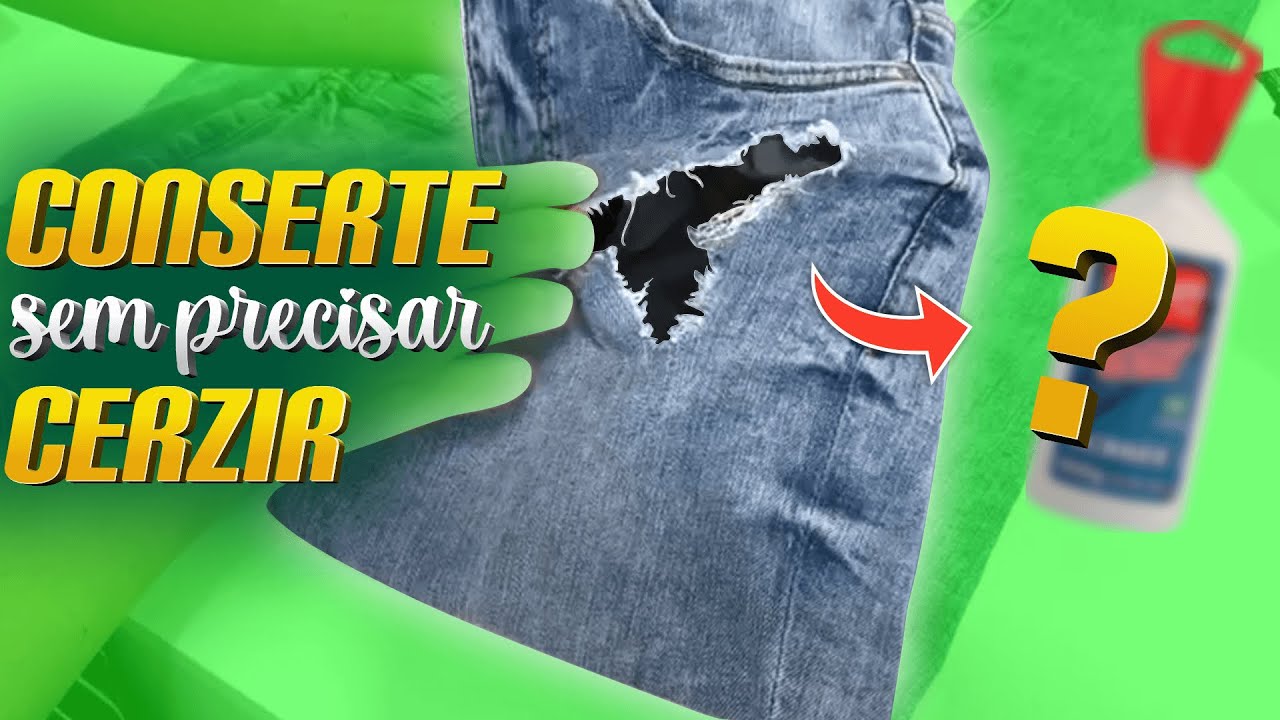 CALÇA RASGOU? Conserte de Forma PROFFISONAL (PASSO A PASSO)✅