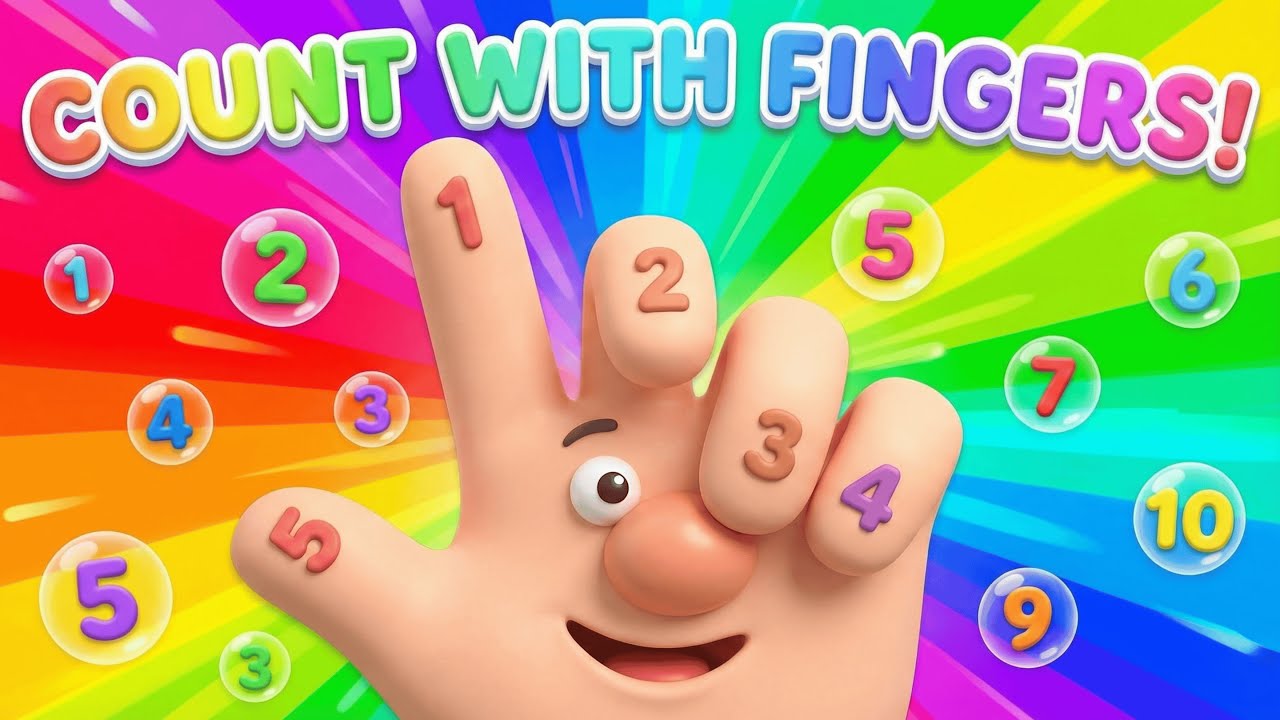 🖐️ 10 Little Fingers! Counting Action Song: Point, Wiggle, Clap & Count 1-10!