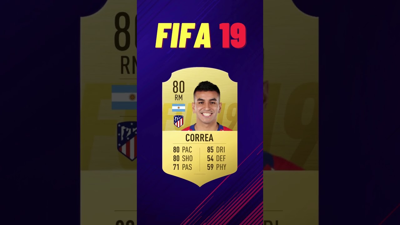 AMAZING EVOLUTION OF ANGEL CORREA IN FIFA 🔥⭐ #eafc24 #fc24 #fifaratings #fc24careermode