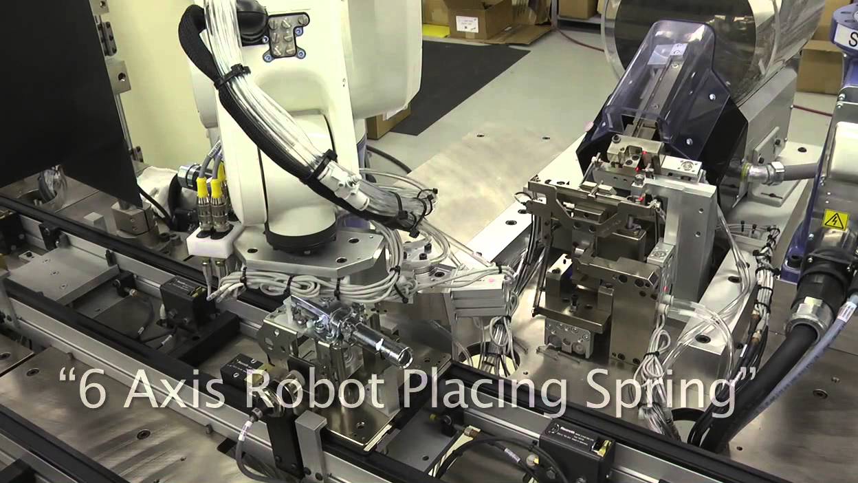 6 Axis Robot Placing Spring