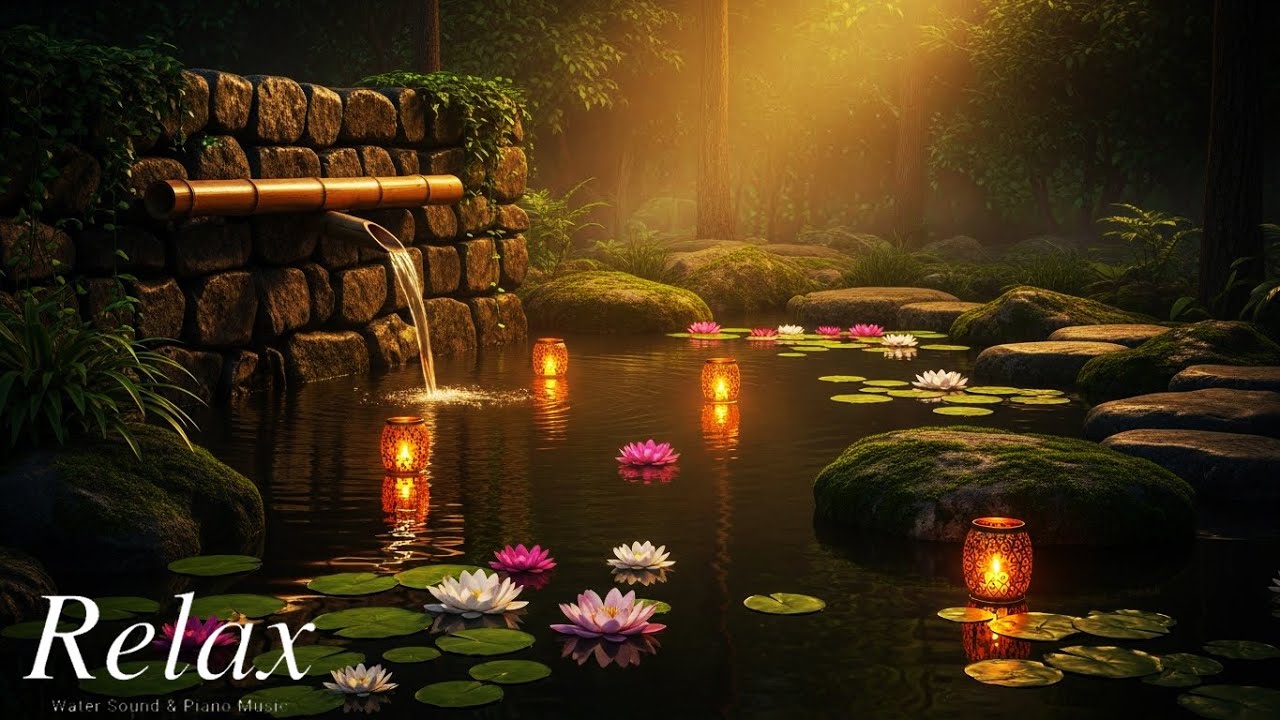 Peaceful Ambient Sounds + Silent Nature Sanctuary + Pure Water Flow + Sleep Therapy 🌊😴
