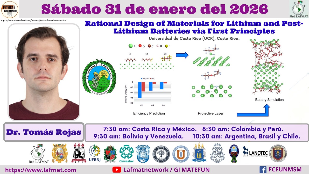 Rational Design of Materials for Lithium and Post-Lithium Batteries via ... | Dr.  Tomás Rojas