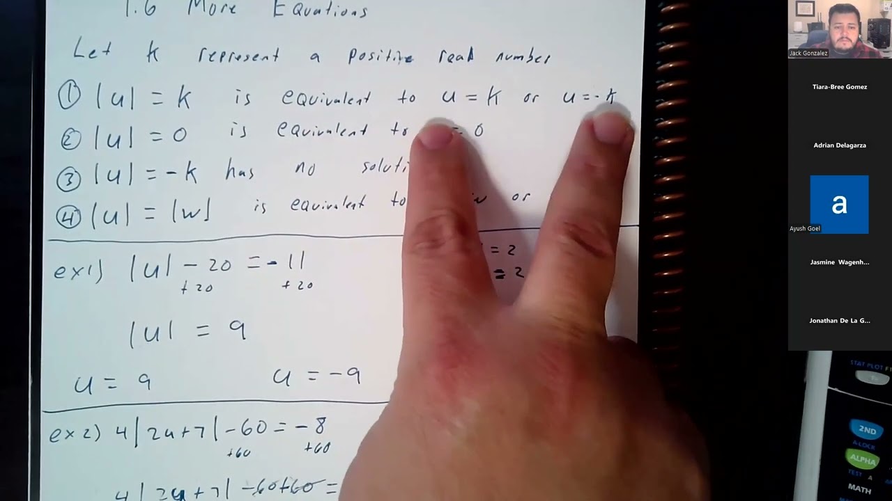 Section 1.6 More Equations