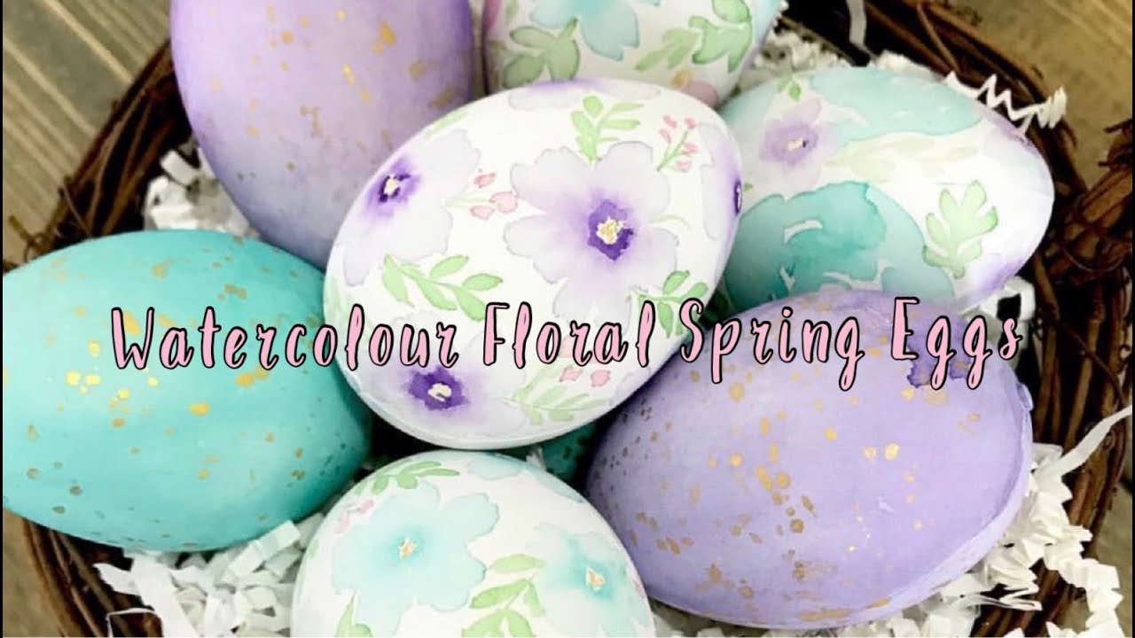 Watercolour Floral Spring Eggs
