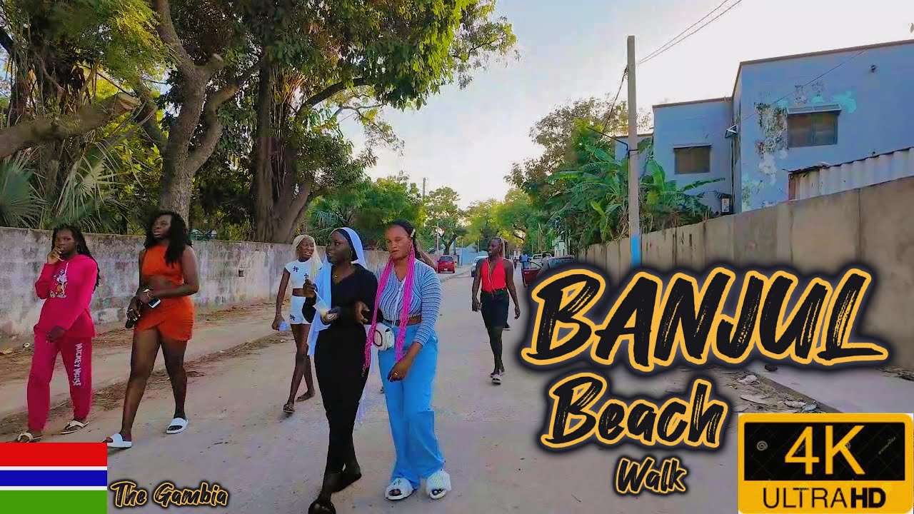 Banjul Beach Life 🇬🇲 Walking Tour in The Gambia
