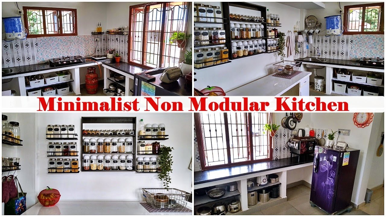 Minimalist Non-Modular Kitchen Organization &  Kitchen Tour !!!
