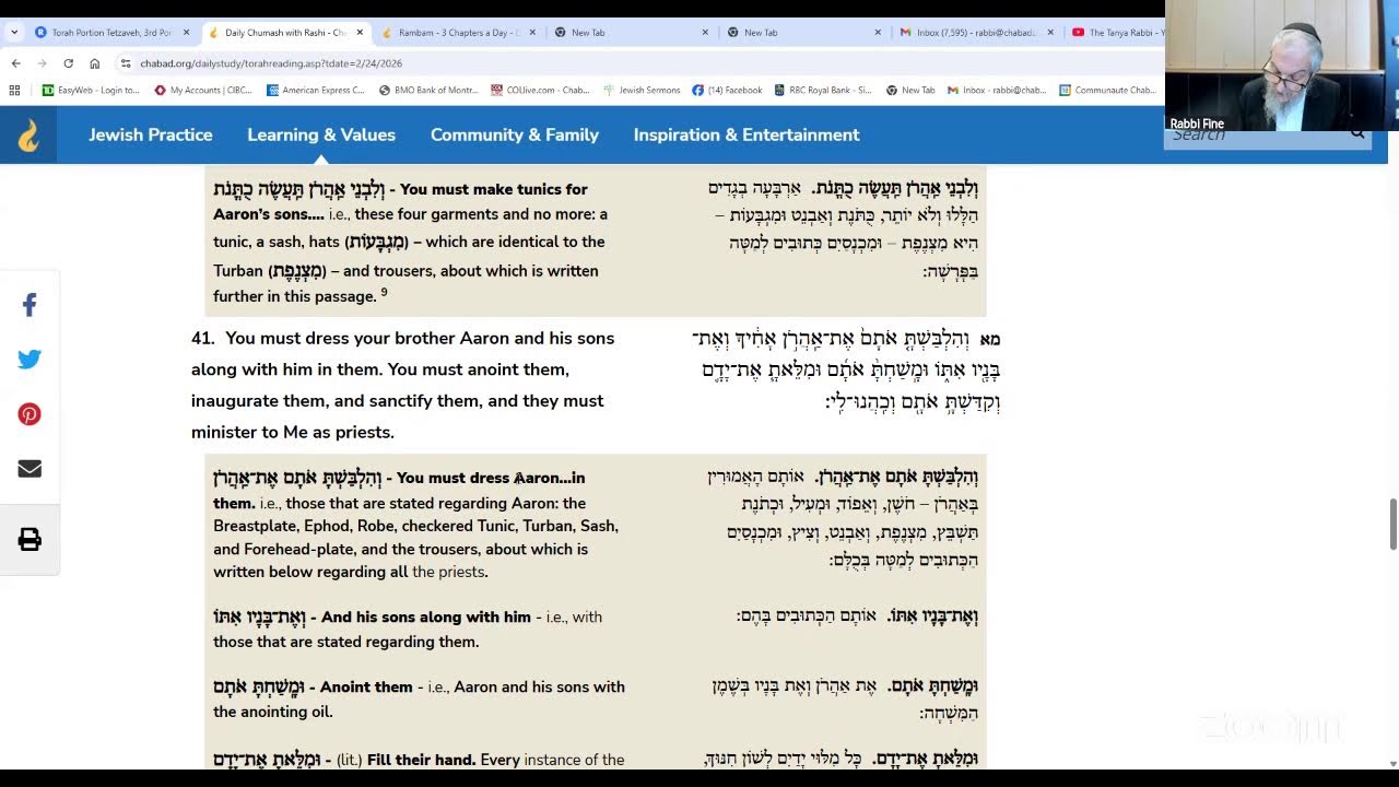 Torah Portion Tetzaveh, 3rd Portion