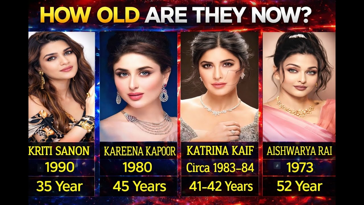 Bollywood Actresses: How Old Are They Now? by Antraa 3d