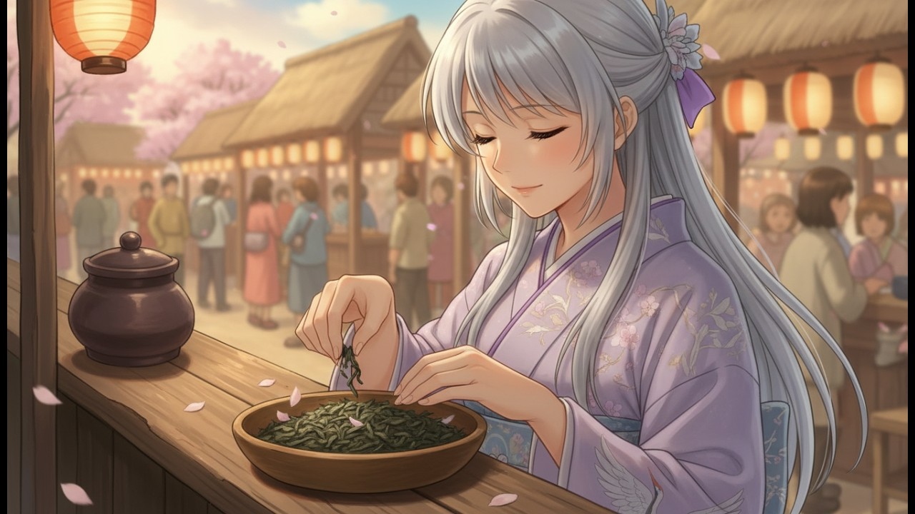 A Day in Secluded Japanese Village | Cherry Blossoms & Calligraphy | Ghibli Inspired Relaxation